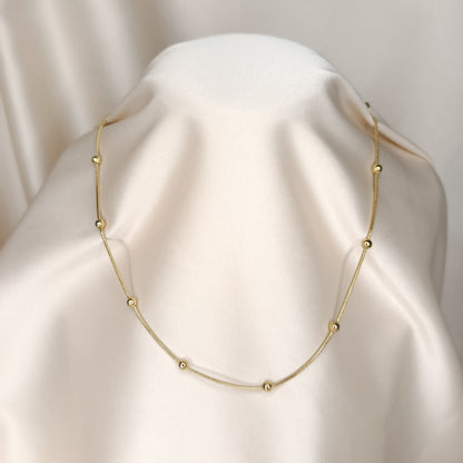 Delicate Gold Station Necklace