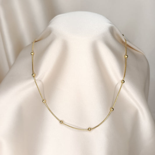 Delicate Gold Station Necklace