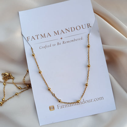 Delicate Gold Station Necklace