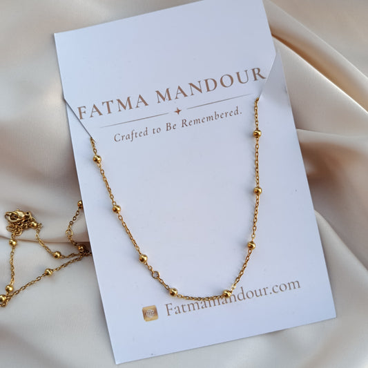 Delicate Gold Station Necklace
