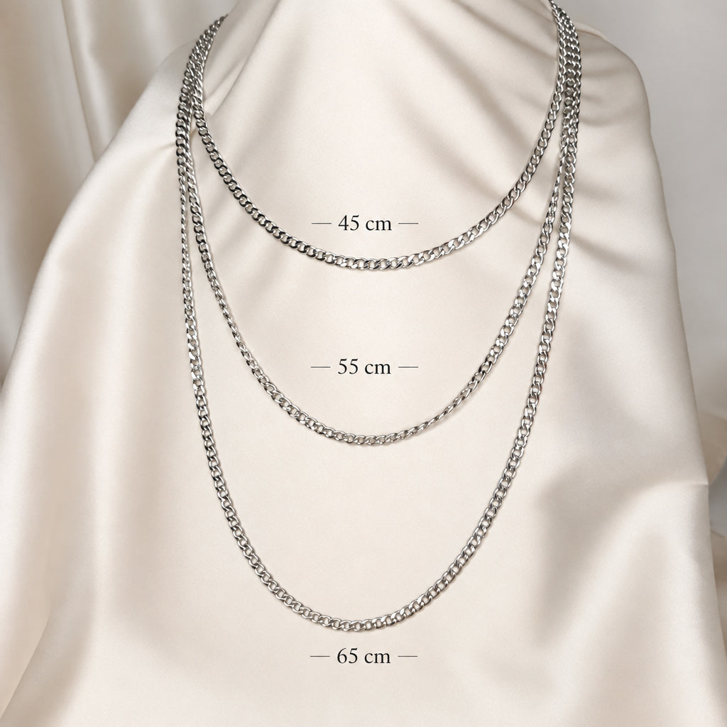 Silver chains stainless