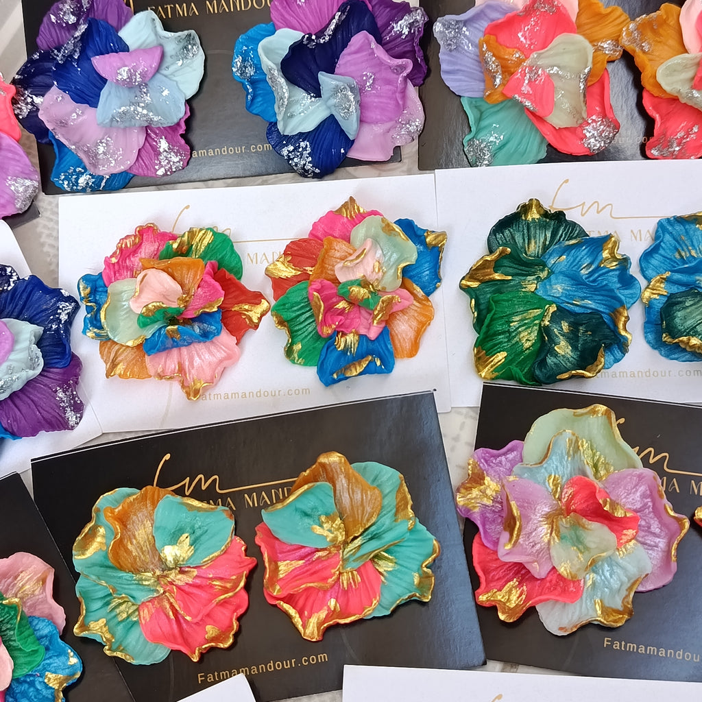 Floral studs