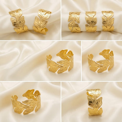 Waterproof Stainless Steel Leaf Bracelet