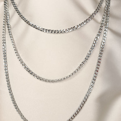 Silver chains stainless