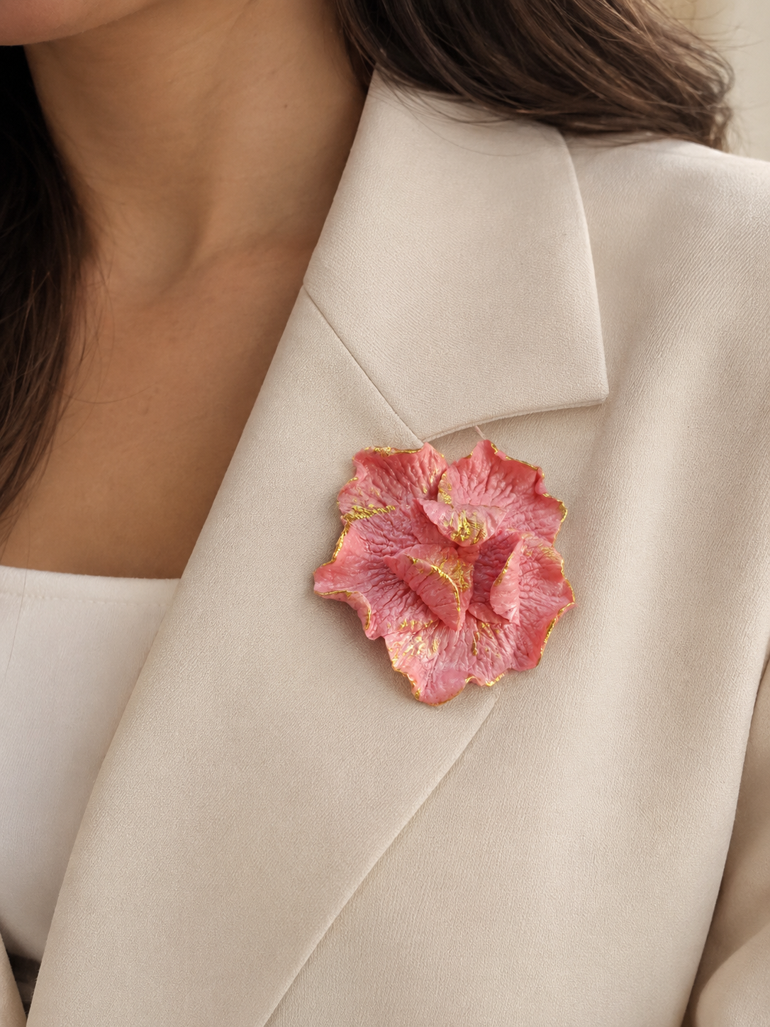 Handmade polymer clay Brooch by FATMAMANDOUR